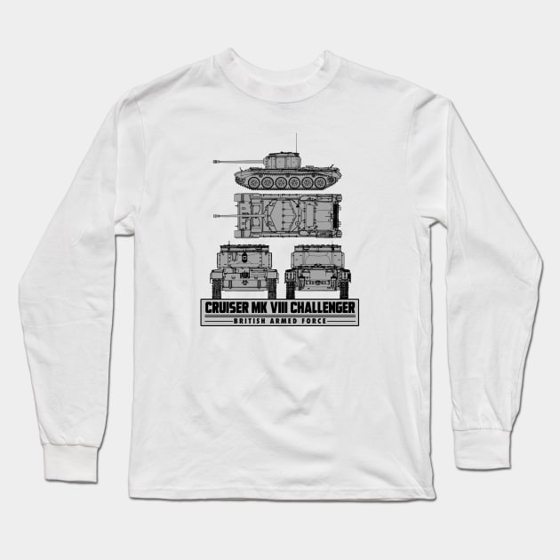 CRUISER CHALLANGER  TANK Long Sleeve T-Shirt by theanomalius_merch